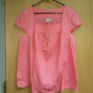 Calson coral pink top, sz 1X, NWOT